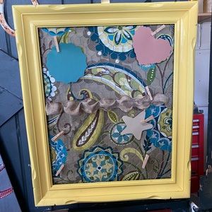 hand made yellow picture board